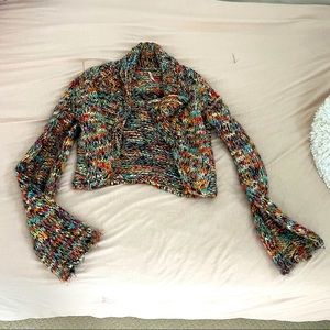 Free People Vintage Chunky Knit Shrug Cropped Sweater